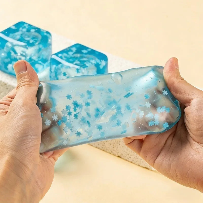 Snowflake Ice Cube Squishy – Slow-Rising Sensory Fidget Toy
