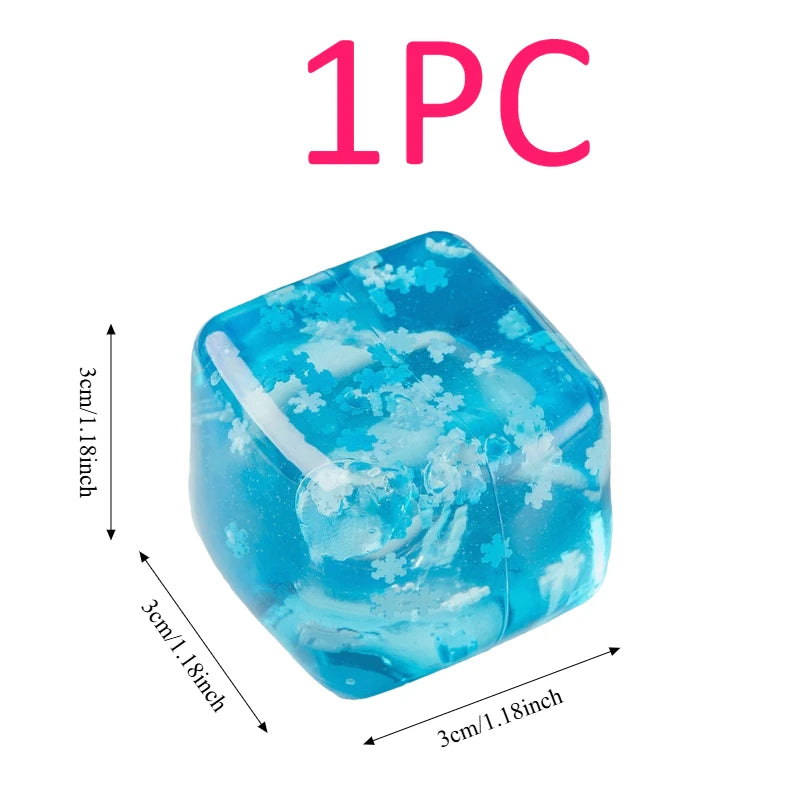 Snowflake Ice Cube Squishy – Slow-Rising Sensory Fidget Toy