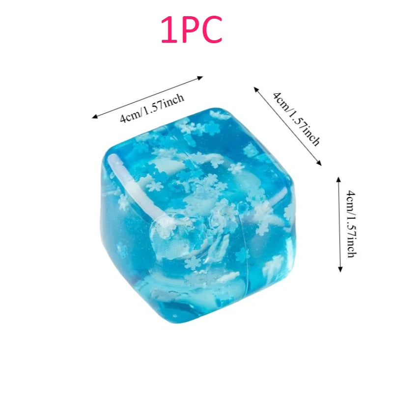 Snowflake Ice Cube Squishy – Slow-Rising Sensory Fidget Toy