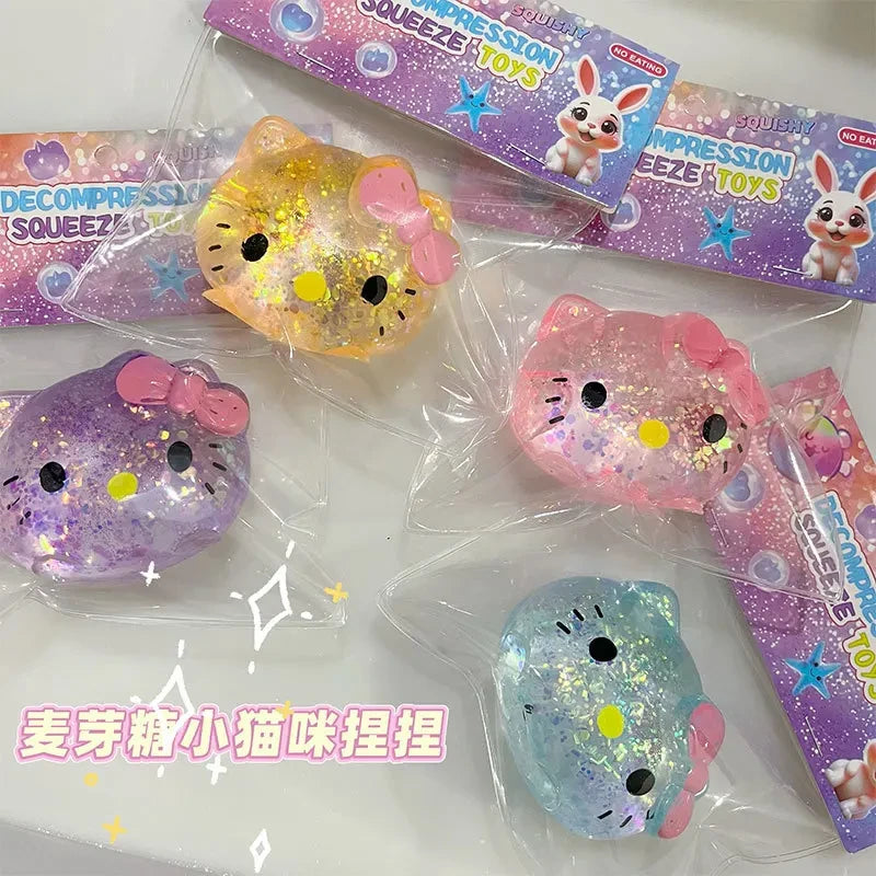 Glitter Hello Kitty Sugar Squishy - Random Color Surprise