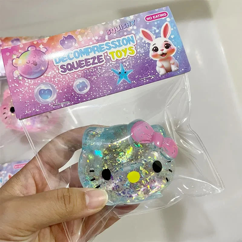 Glitter Hello Kitty Sugar Squishy - Random Color Surprise