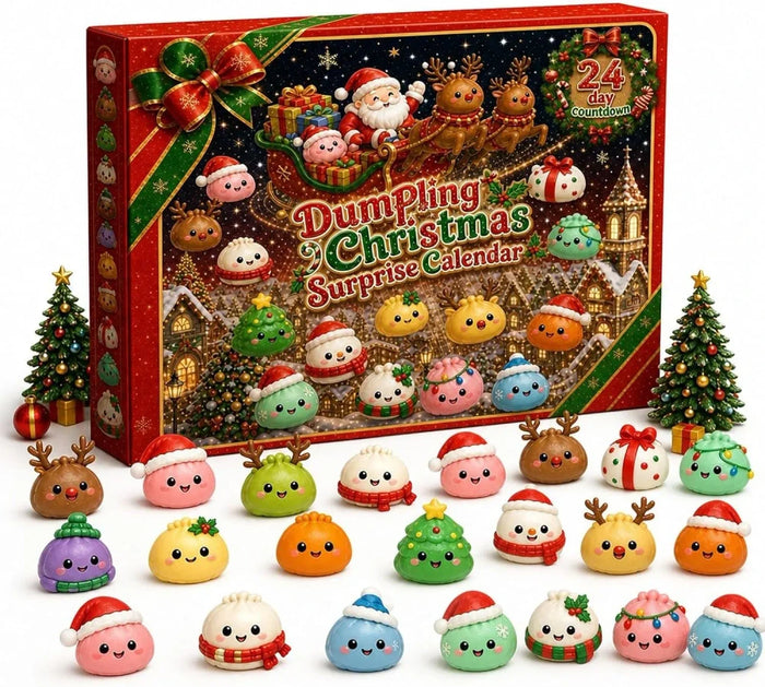 Christmas Dumpling Squishy Advent Calendar – 24 Days of Surprises