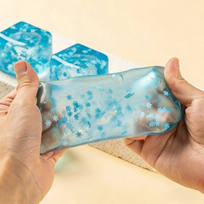 Snowflake Ice Cube Squishy – Slow-Rising Sensory Fidget Toy