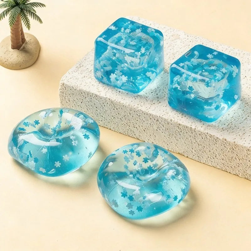Snowflake Ice Cube Squishy – Slow-Rising Sensory Fidget Toy