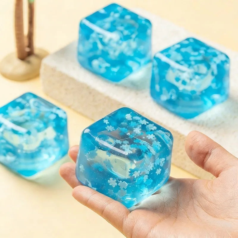 Snowflake Ice Cube Squishy – Slow-Rising Sensory Fidget Toy