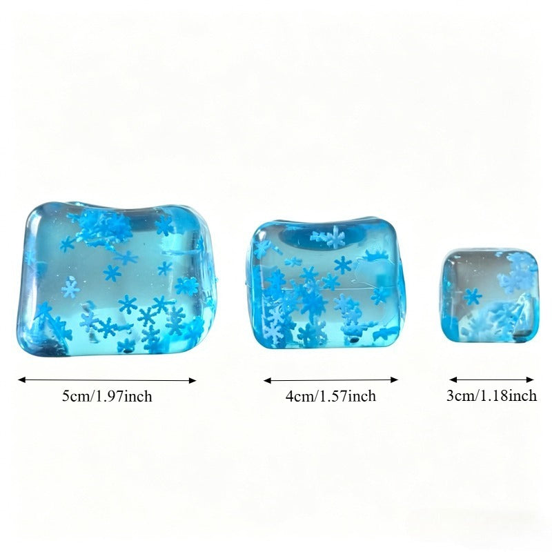 Snowflake Ice Cube Squishy – Slow-Rising Sensory Fidget Toy