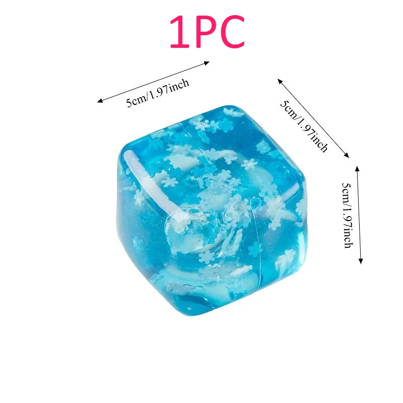 Snowflake Ice Cube Squishy – Slow-Rising Sensory Fidget Toy