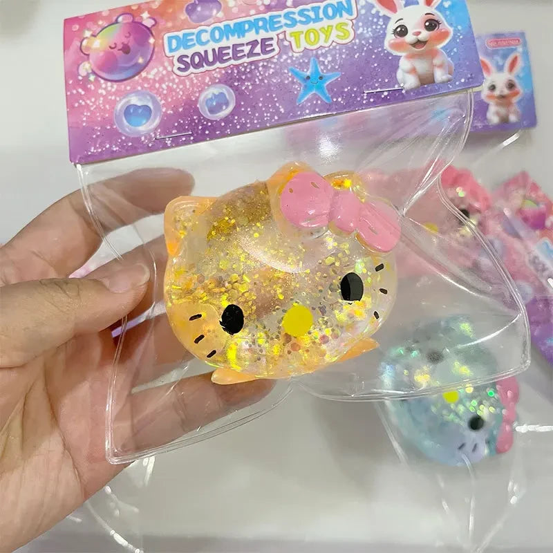 Glitter Hello Kitty Sugar Squishy - Random Color Surprise
